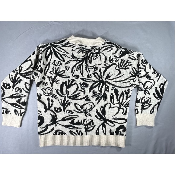 Anthropologie Floral‎ Pop Embroidered Sweater women's medium - Picture 7 of 8